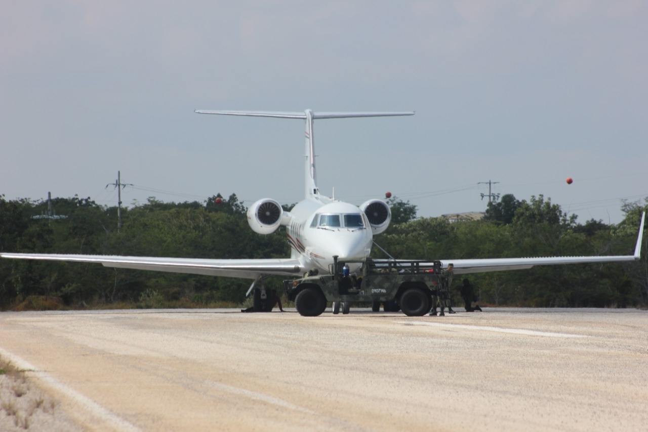 El pasado 28 de enero de 2020, en el aeródromo de Mahahual, se aseguró un narcojet El pasado 28 de enero de 2020, en el aeródromo de Mahahual, se aseguró un narcojet