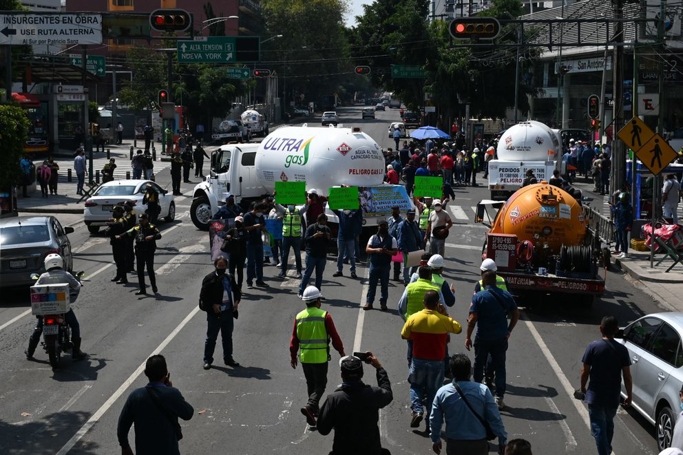 Gaseros protestaron por las condiciones desfavorables derivadas de la fijación de precios paliativos en el gas LP
