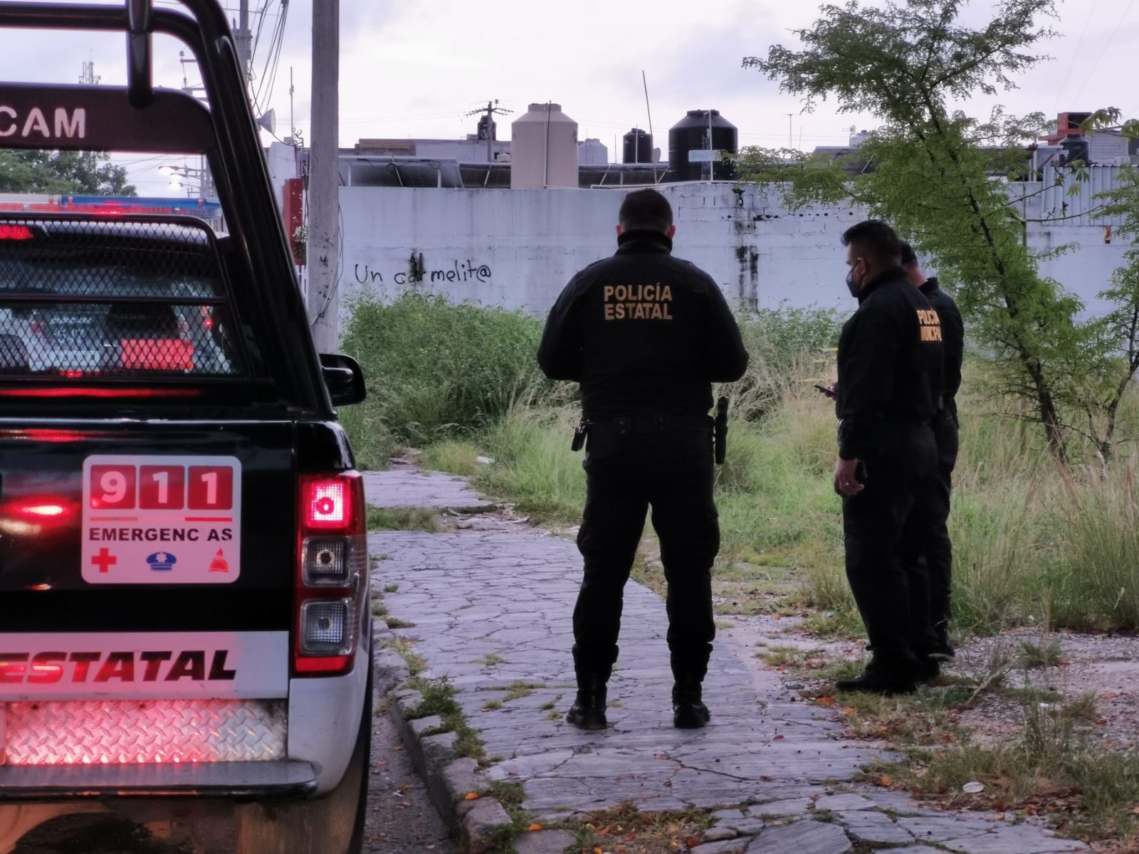 El mensaje fue retirado por los elementos policiales de la Secretaría de Seguridad Pública