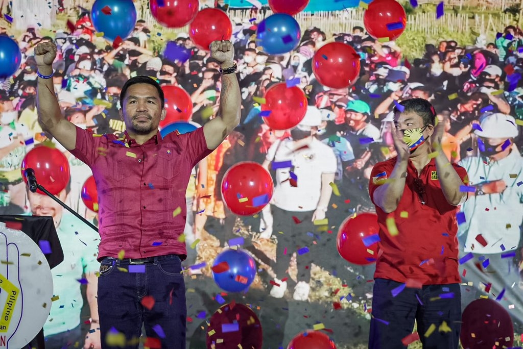 Manny Pacquiao hizo oficial su candidatura a la presidencia de Filipinas