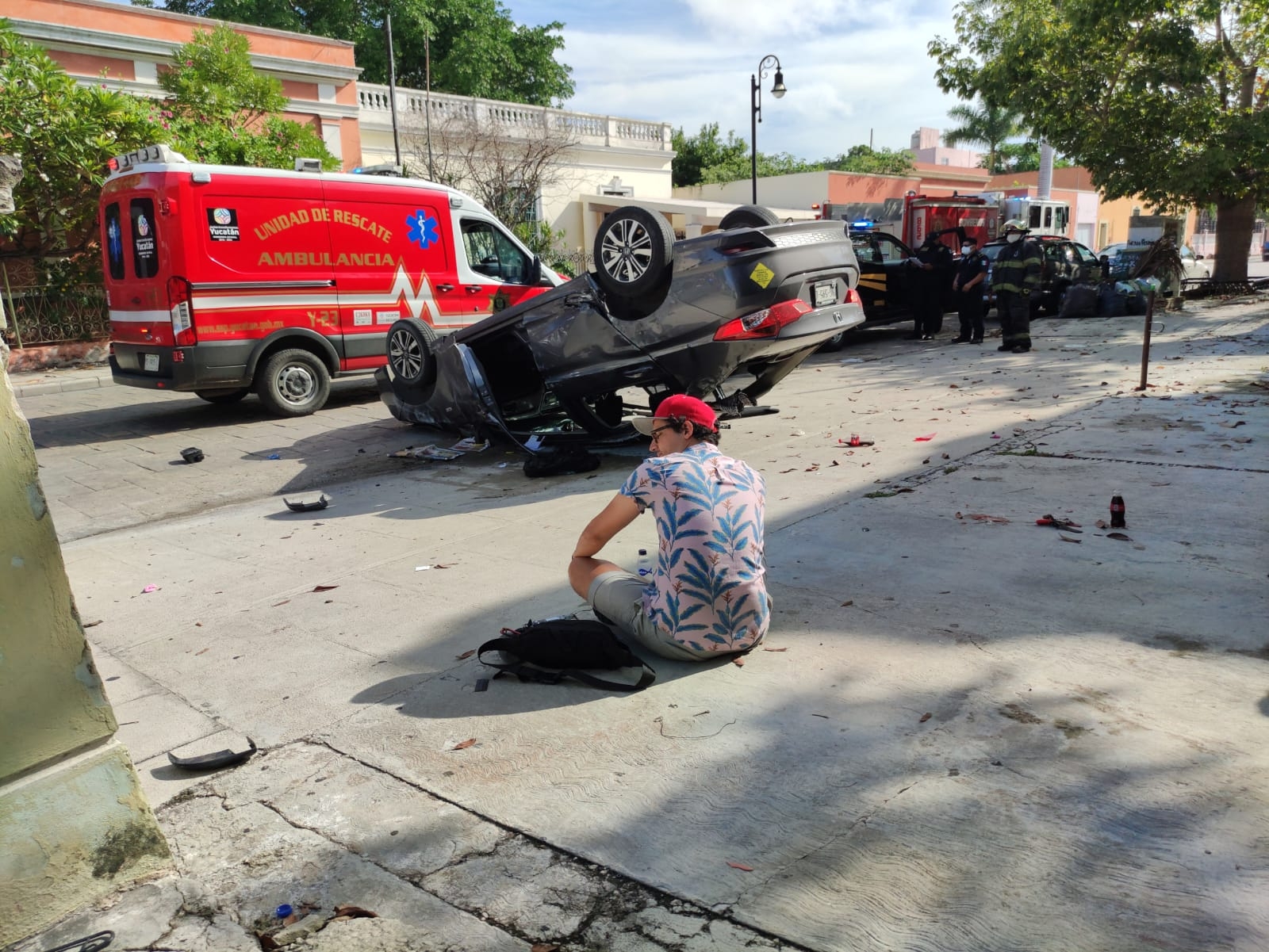 El accidente causó caos vial hacia el Centro de la ciudad de Mérida El accidente causó caos vial hacia el Centro de la ciudad de Mérida