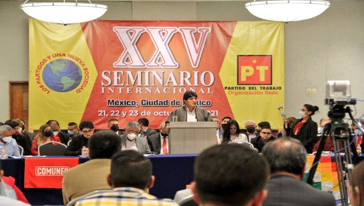 Evo Morales, ex mandatario de Bolivia, llegó a Palacio Nacional, minutos después de las 18:00 horas, para reunirse con el presidente Andrés Manuel López Obrador