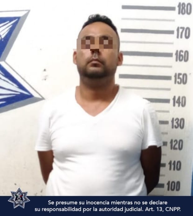 Iván "N" de 35 años de edad fue asegurado la madrugada de este sábado 23 de octubre