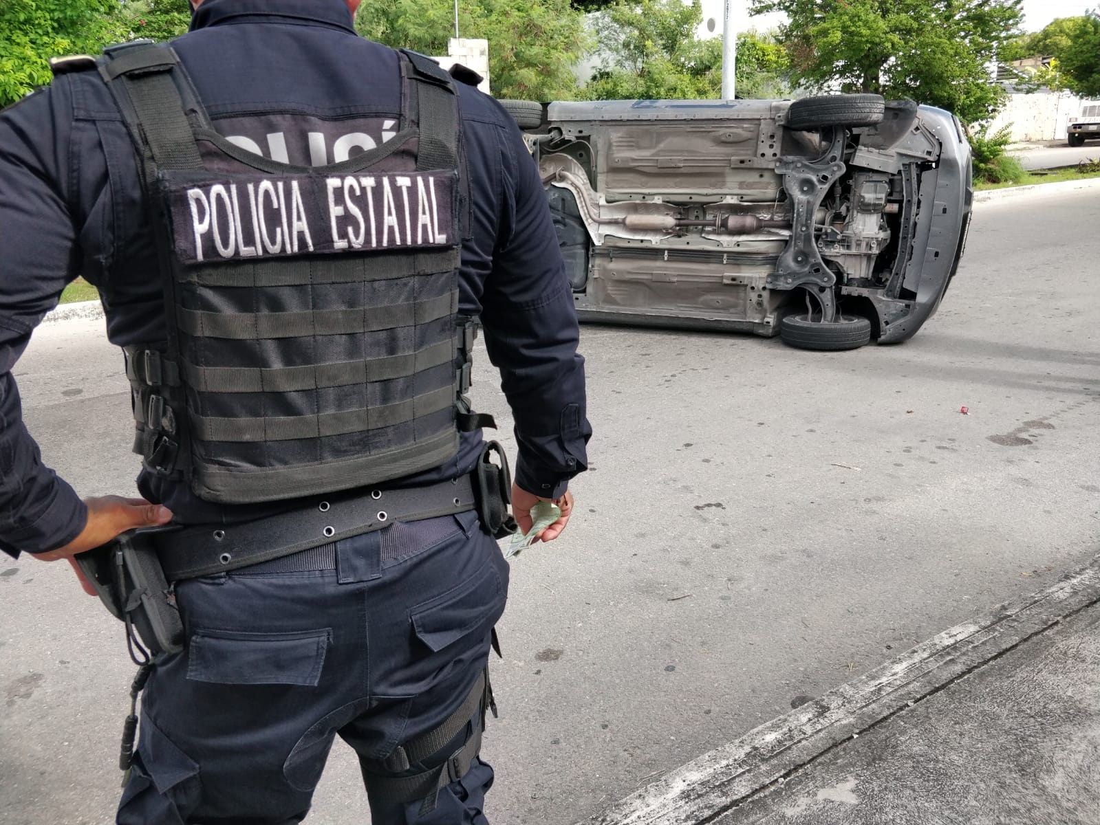 Al lugar llegó la patrulla 6620 de la Secretaría de Seguridad Pública (SSP)