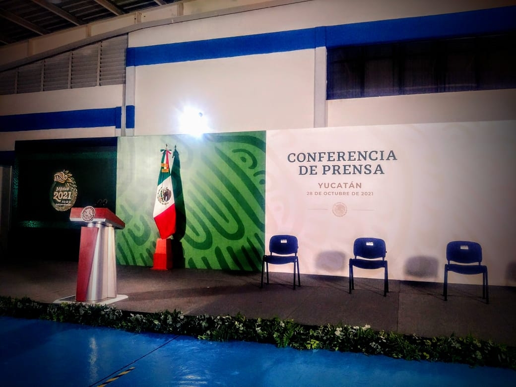 Previo a la mañanera, el Presidente encabeza la reunión de seguridad desde Mérida