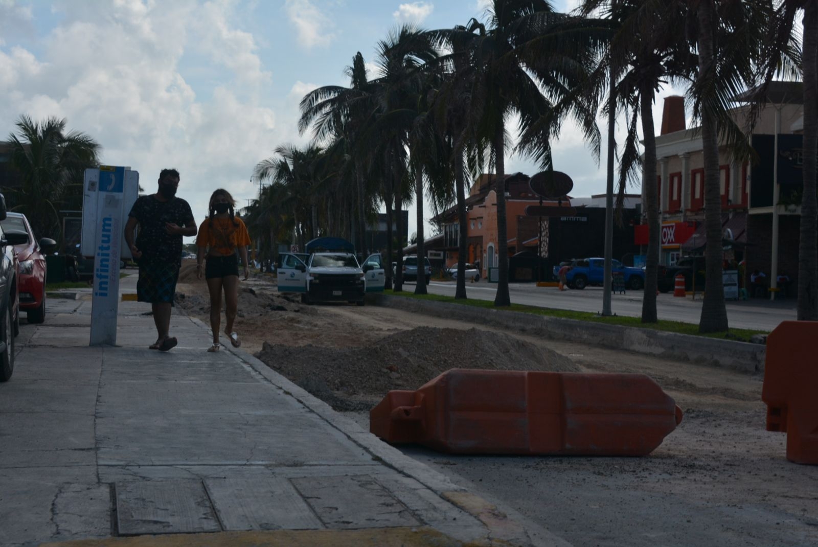 Las obras de este tramo, comienzan desde Plaza Kukulcán y se extienden hasta el restaurante Puerto Madrero de la Zona Hotelera de Cancún