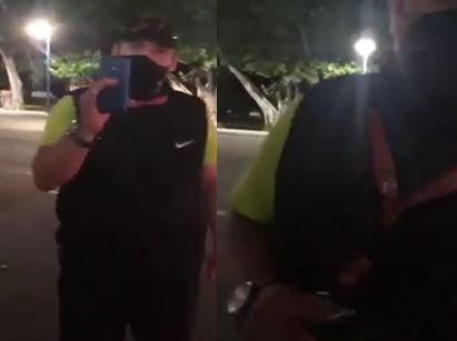 Los taxistas le bloquearon el paso a la pareja cancunense para impedir que le dieran un aventón a los turistas