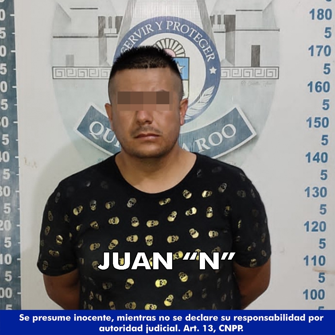 La detención se llevo a cabo sobre la Avenida Chac Mool en la Supermanzana 221 del municipio de Benito Juárez
