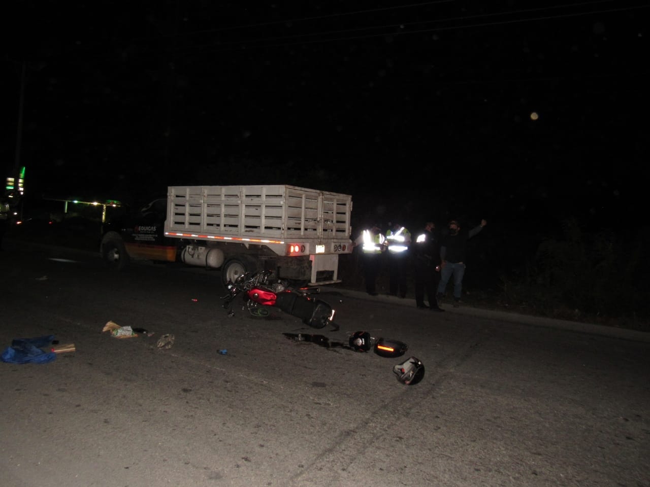Las motos terminaron en el suelo