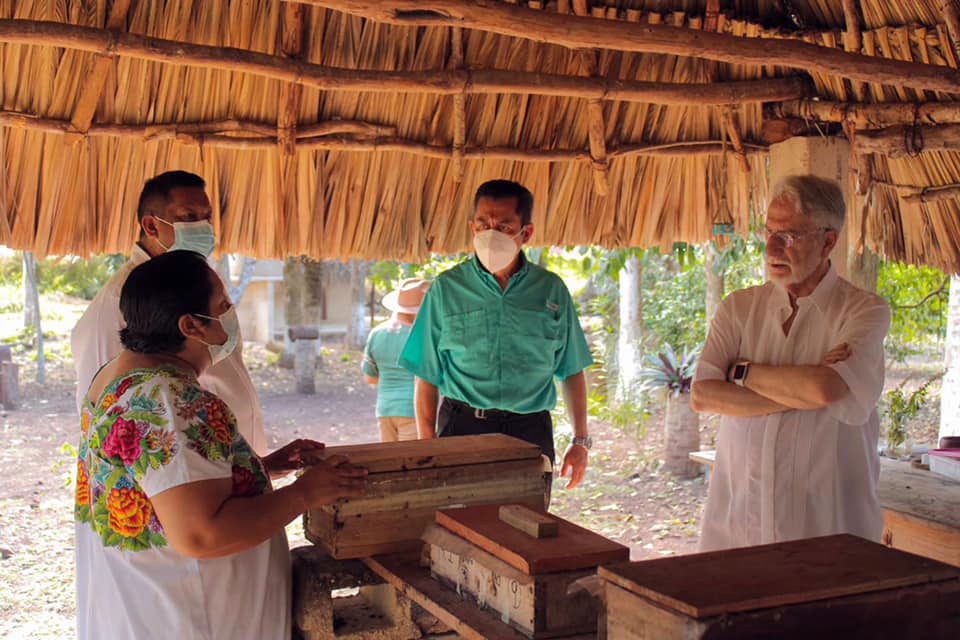 Las lugareñas presentaron el ritual ancestral con las abejas en el meliponario