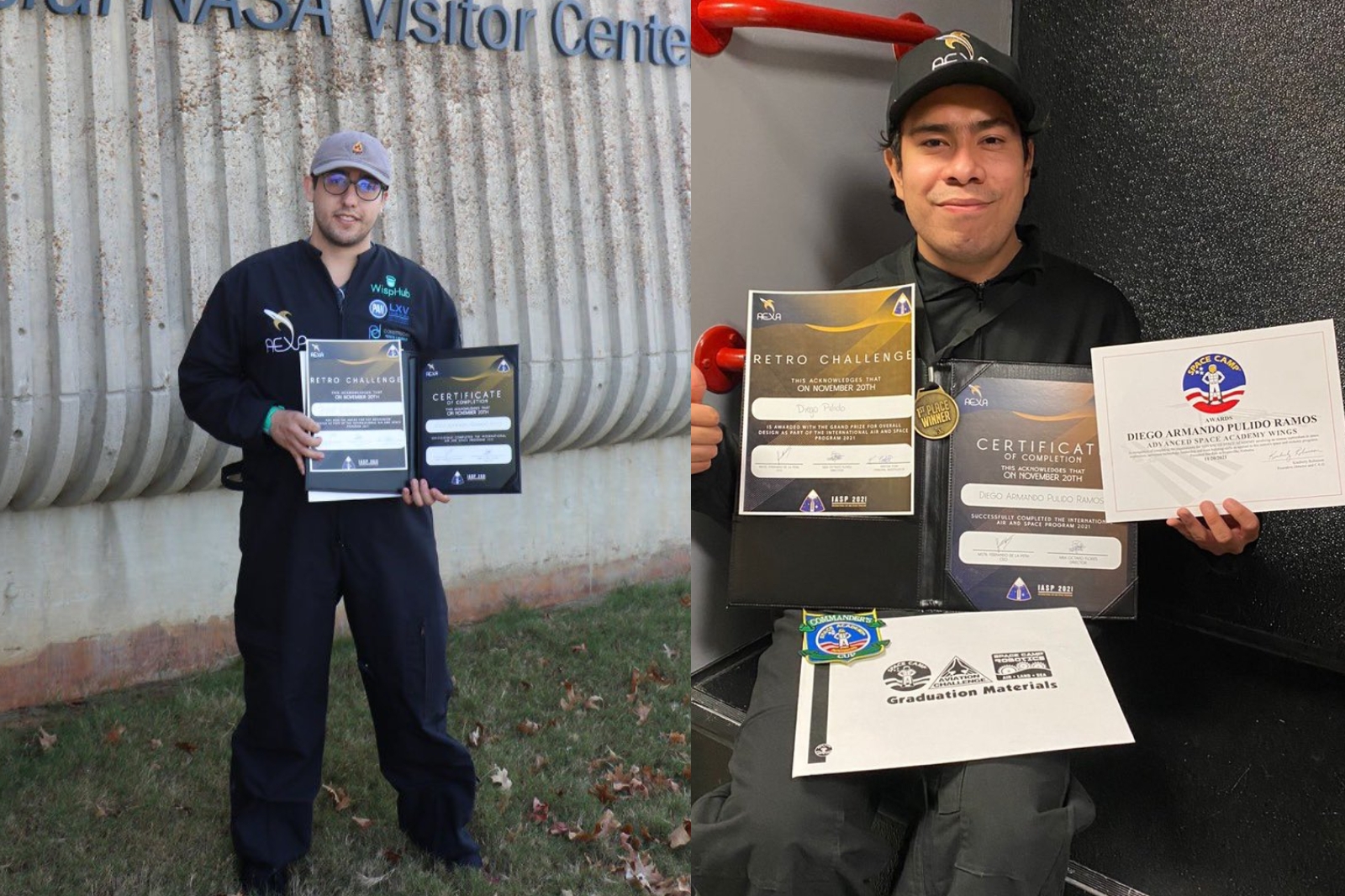 Alejandro Romano (izq.) y Diego Pulido (der.) son los alumnos de Cancún premiados por la NASA