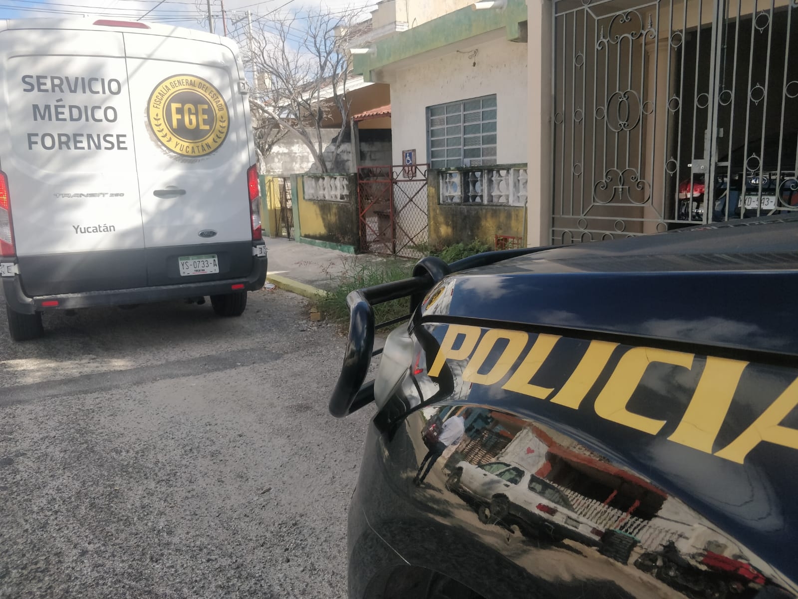 En el lugar estaban presentes los tripulantes de la patrulla 6454 de la Secretaria de Seguridad Pública En el lugar estaban presentes los tripulantes de la patrulla 6454 de la Secretaria de Seguridad Pública