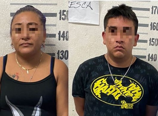 Jesús "N" de 25 años de edad y Claudia "N" de 39 años fueron asegurados