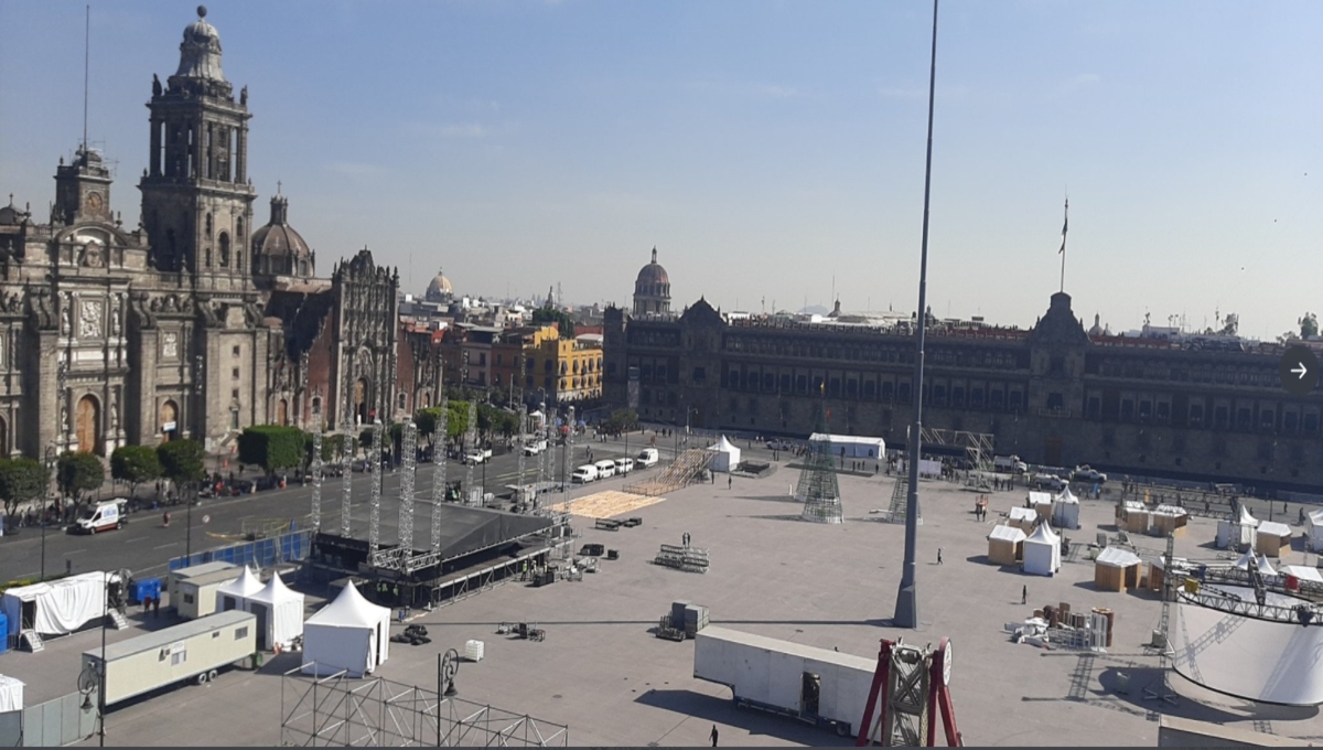 CDMX alista verbena navideña en el Zócalo capitalino
