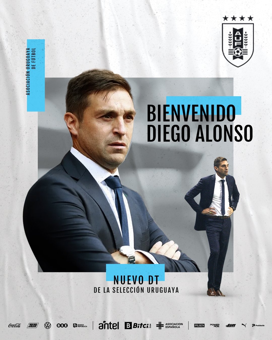 Diego Alonso llega hoy como nuevo entrenador de la Selección Uruguaya en sustitución de Óscar Washington Tabárez