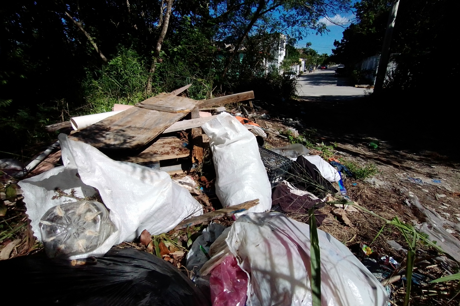 Vecinos de Puerto Morelos señalan que el parque, aparte de basurero, es usado como baño.