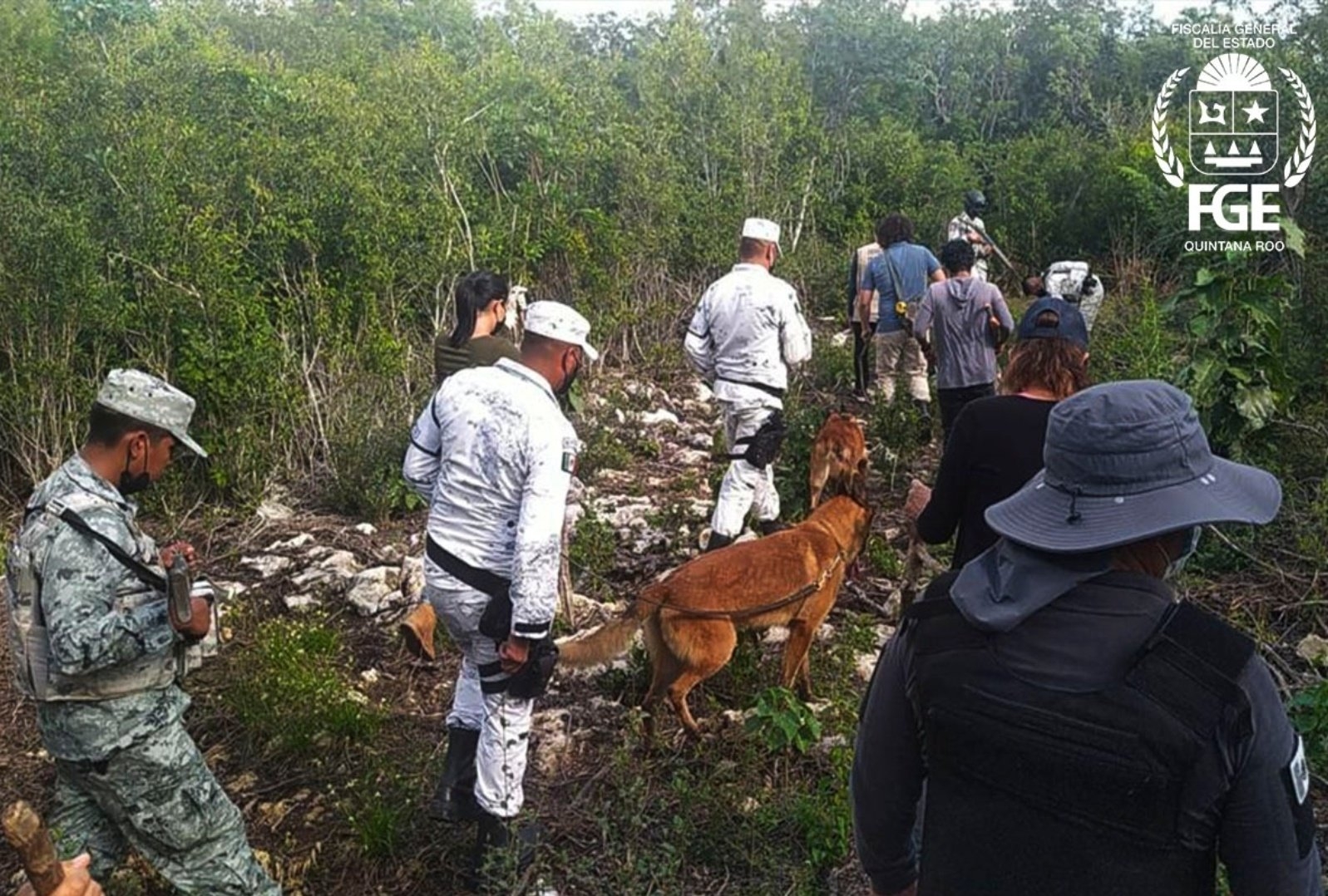 En el operativo de exploración participaron familiares de personas desaparecidas y policías ministeriales y peritos de la FGE