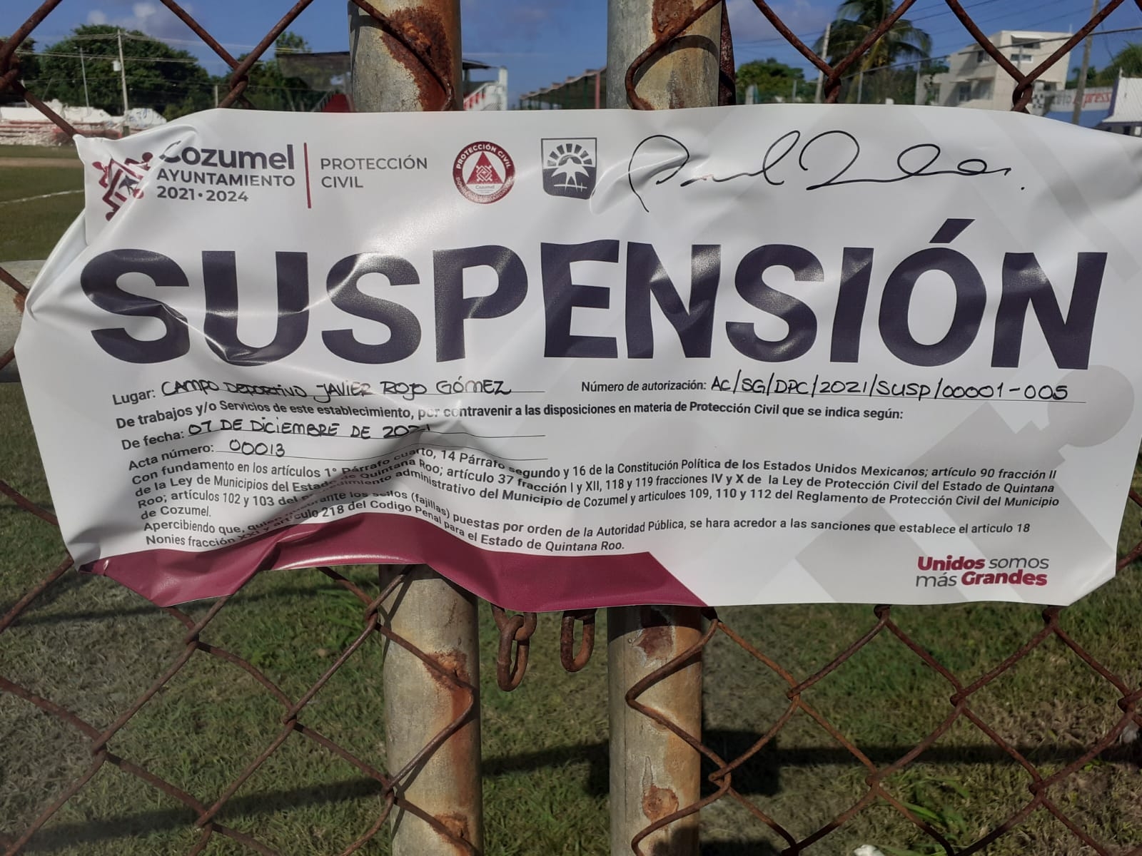 La Empresa Marlin de Quintana Roo encargada de las obras carece de una licencia de construcción por parte del Municipio