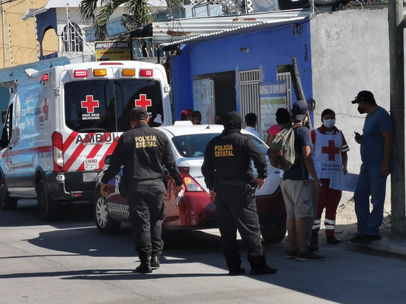 Una ambulancia llegó al lugar reportado