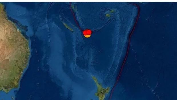 El sismo fue en las Islas de la Lealtad, cerca de Nueva Caledonia El sismo fue en las Islas de la Lealtad, cerca de Nueva Caledonia