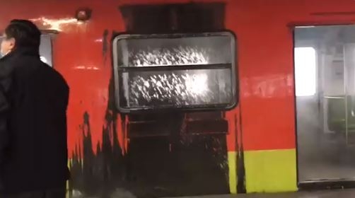 El vagón se incendió a causa de un corto circuito