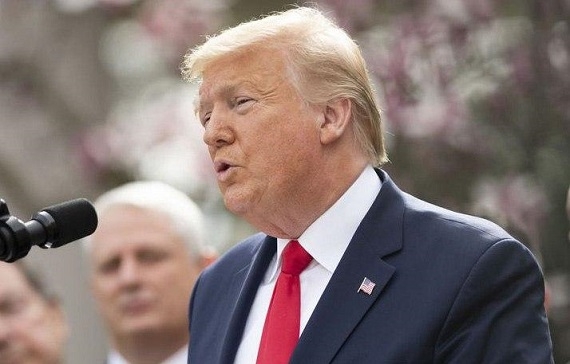 Donald Trump reapareció en público