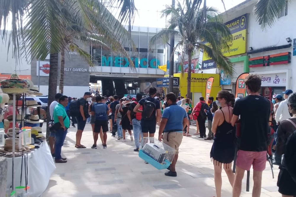 Así lució la terminal marítima de playa del carmen