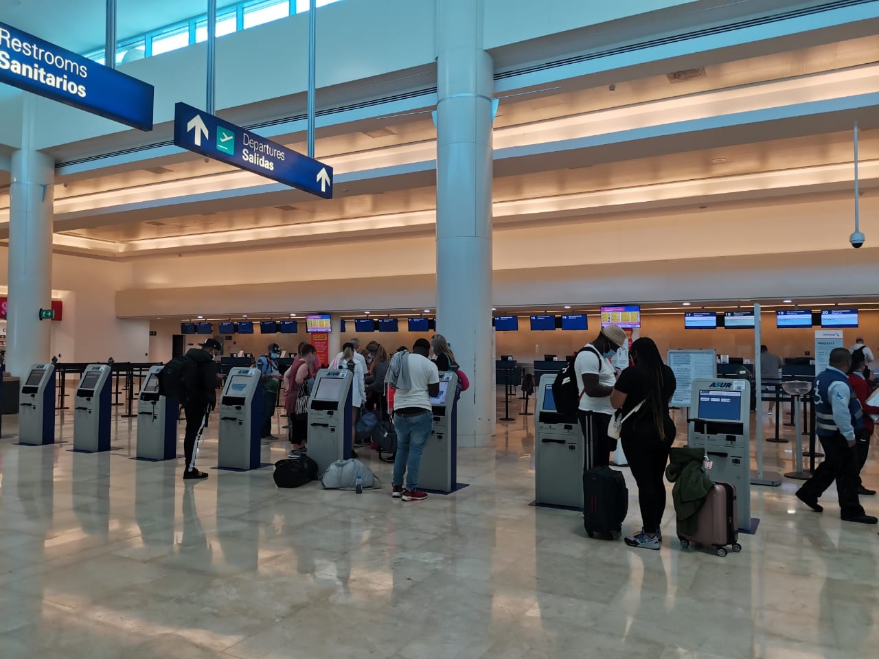 Se observó una afluencia levemente baja en el aeropuerto