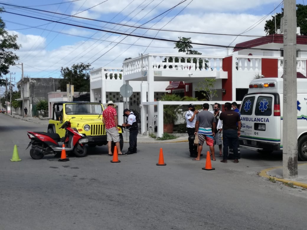 Elementos de la subdirección de Tránsito llegaron al lugar