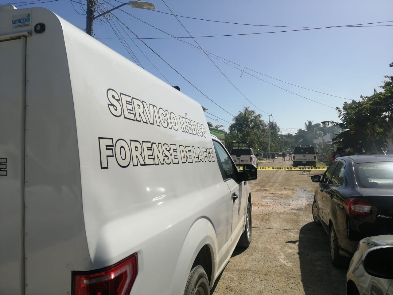 Policía ministerial y Servicio Médico Forense, se encuentra trabajando en en el lugar de los hechos
