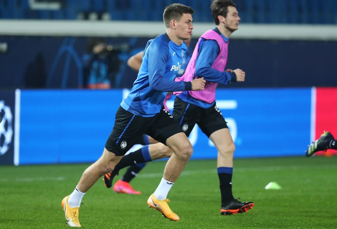 Atalanta y Real Madrid ya están en el terreno de juego Atalanta y Real Madrid ya están en el terreno de juego