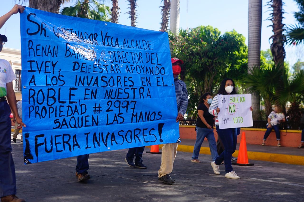 Ejidatarios de Cinco Colonias piden retirar invasores en Mérida Ejidatarios de Cinco Colonias piden retirar invasores en Mérida