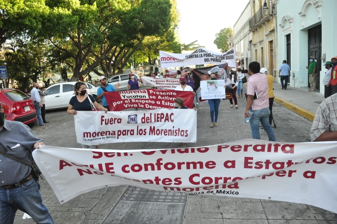 Los morenistas expresaron su inconformidad hacia su partido Los morenistas expresaron su inconformidad hacia su partido