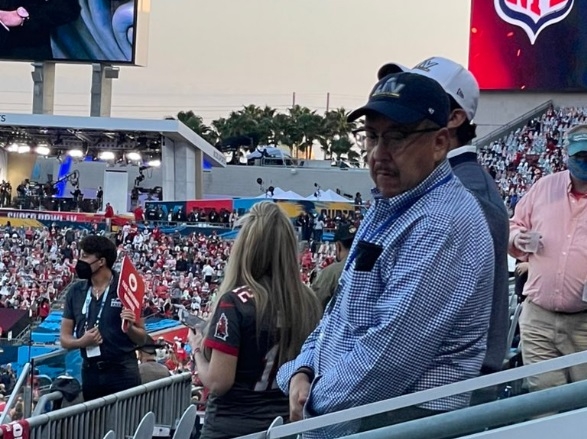 Carlos Aranza Donis, coordinador del Instituto de Salud del Estado de México (ISEM), durante el Super Bowl LV