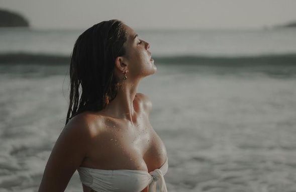 No es la primera vez que María posa semidesnuda