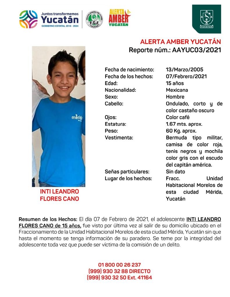 Familiares notificaron la desaparición del adolescente Familiares notificaron la desaparición del adolescente