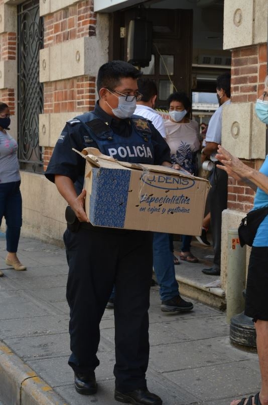 La zarigueya fue asegurada por elementos de la Policía Municipal