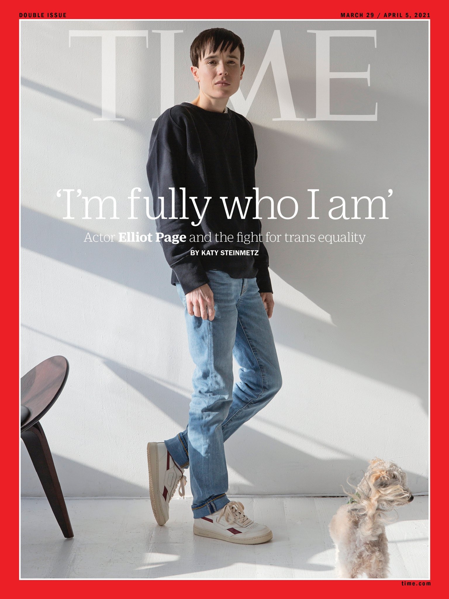 Elliot Page posando para la portada de Time