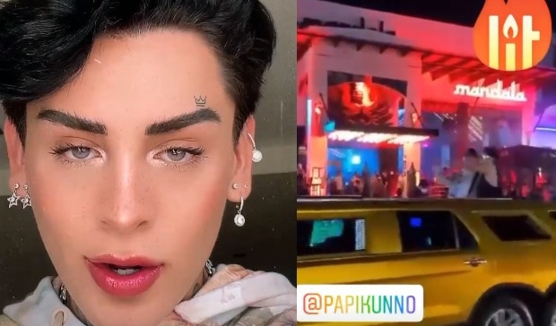 Kunno se divierte en la Zona Hotelera de Cancún sin usar cubrebocas