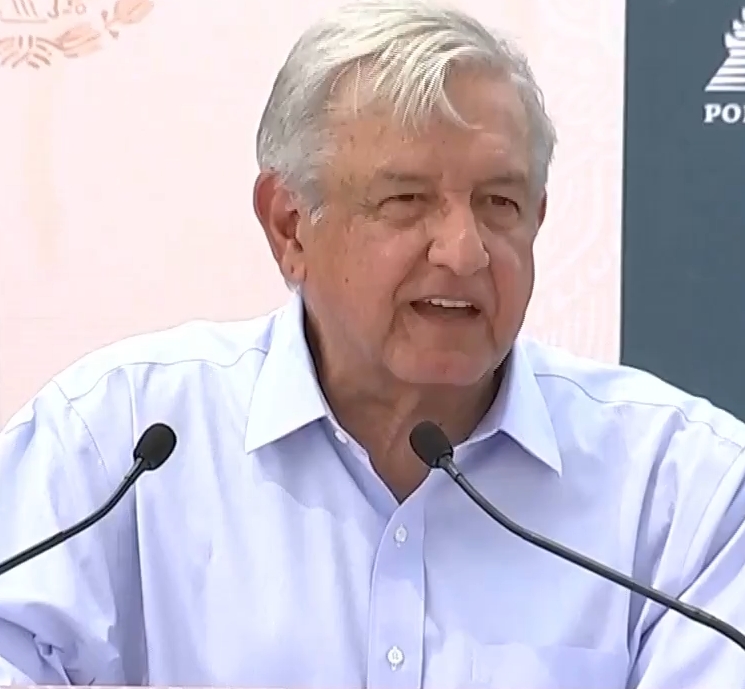AMLO durante su discurso de la Expropiación Petrolera