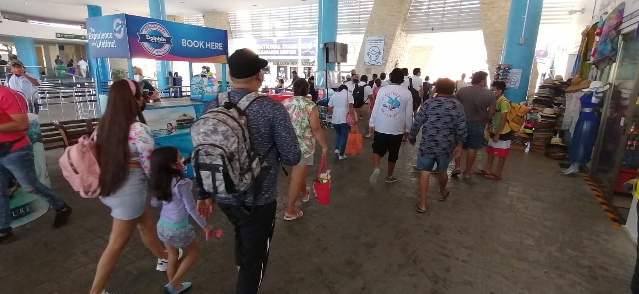 Así lució la terminal marítima de Isla Mujeres