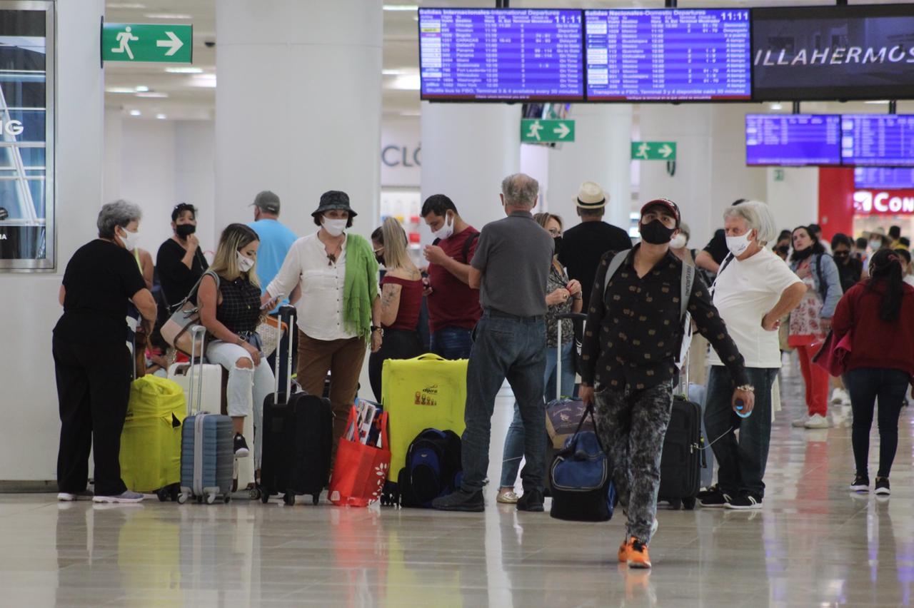 El aeropuerto de Cancún presentó una afluencia promedio
