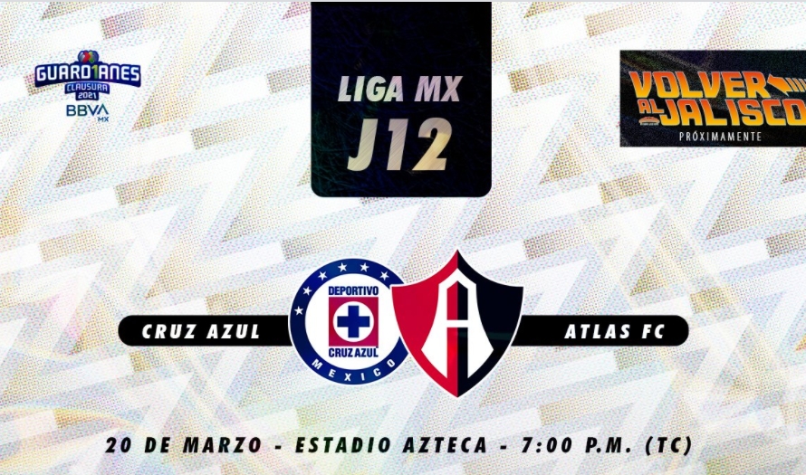 Esta noches, se enfrentan Atlas y Cruz Azul en el Azteca Esta noches, se enfrentan Atlas y Cruz Azul en el Azteca