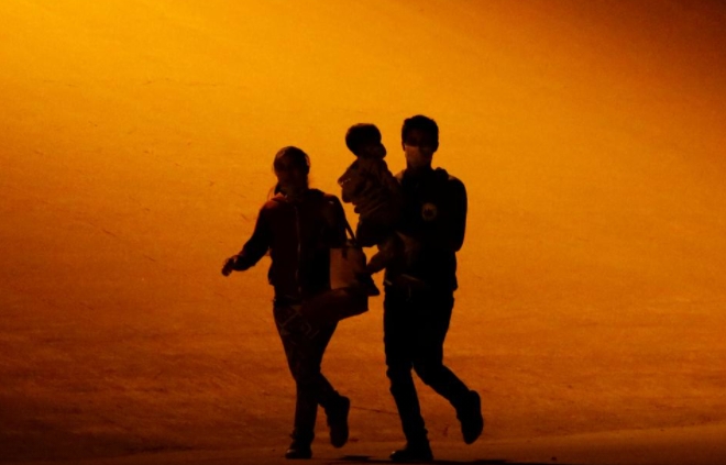 Migrantes en el cruce fronterizo de Ciudad Juárez y El Paso