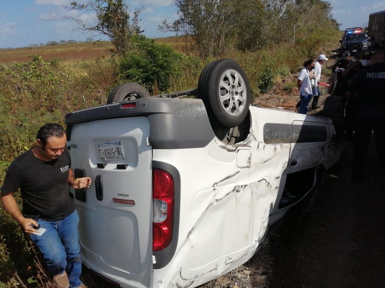 Poco después llegaron unidades de la SSP para abanderar la zona Poco después llegaron unidades de la SSP para abanderar la zona