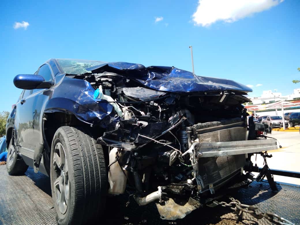 El choque fue en el fraccionamiento Altabrisa
