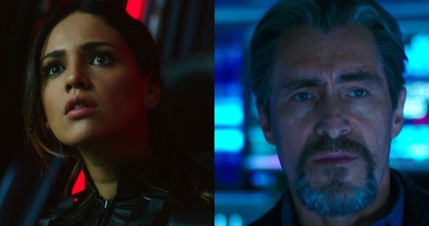 Eiza González interpreta a Maya, un joven de Apex Industries, la empresa de su padre y el actor Demian Bichir quien interpreta a su padre