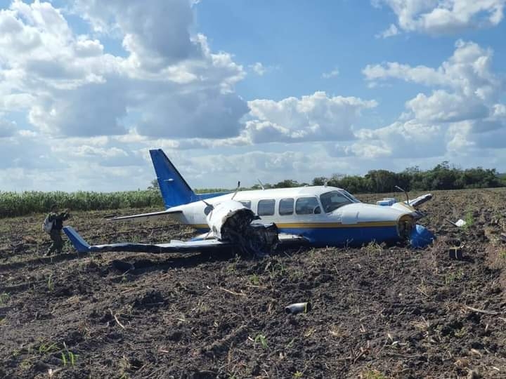 La aeronave fue localizada por personal de la Fuerza Aérea Mexicana y de inmediato se montó un operativo en la zona