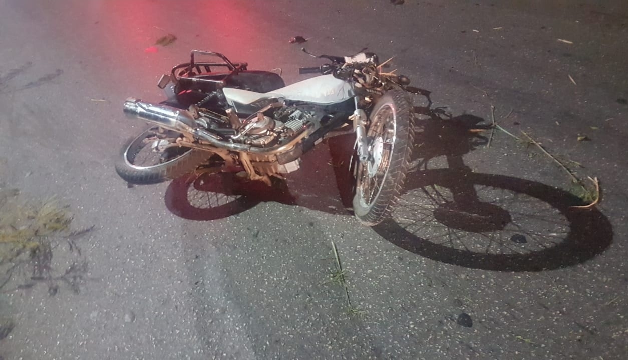 Así terminó la motocicleta luego del accidente