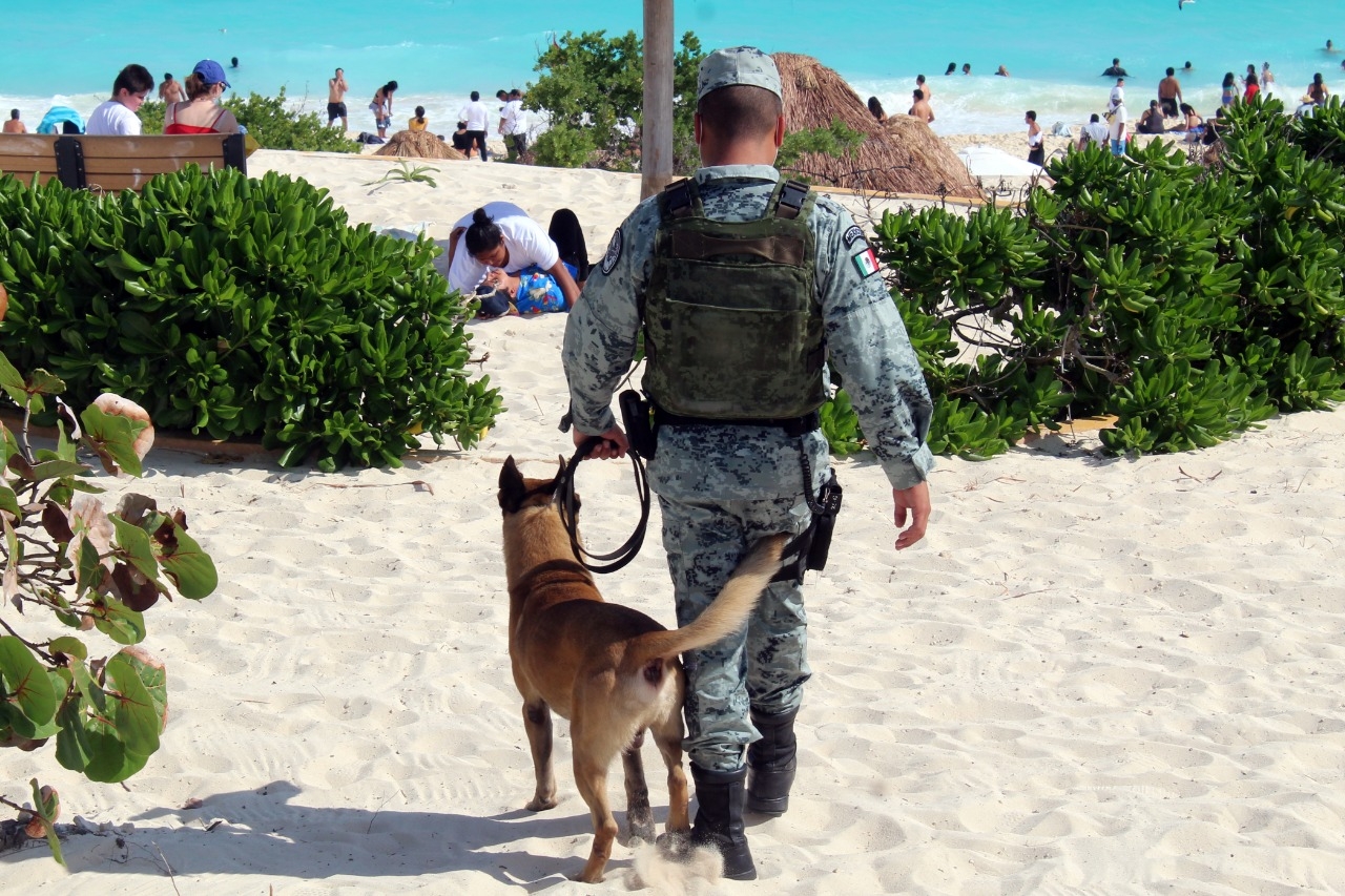 Todas las playas de la zona hotelera cuentan con la presencia de los elementos policiacos